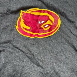 Top of the World Gray Tee with Red and Yellow Logo IOWA STATE